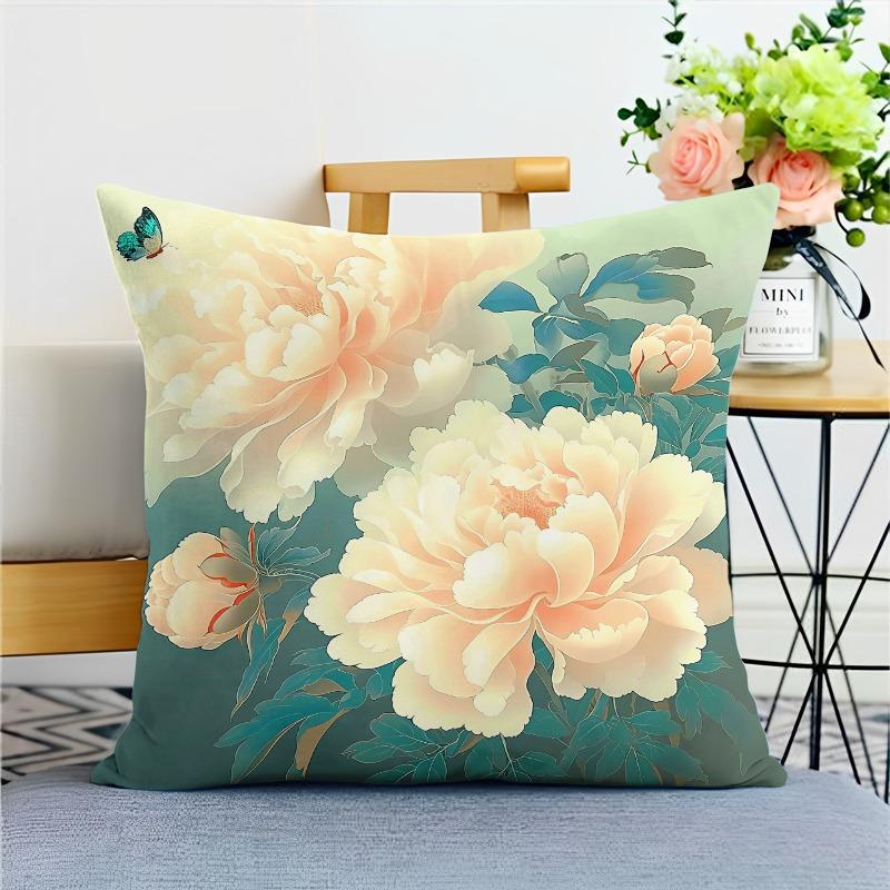 Beautiful Flower Pillowcase საერთო საცხოვრებლის დეკორაცია ოფისი მისაღები ოთახი სახლის ბალიშის ქეისი