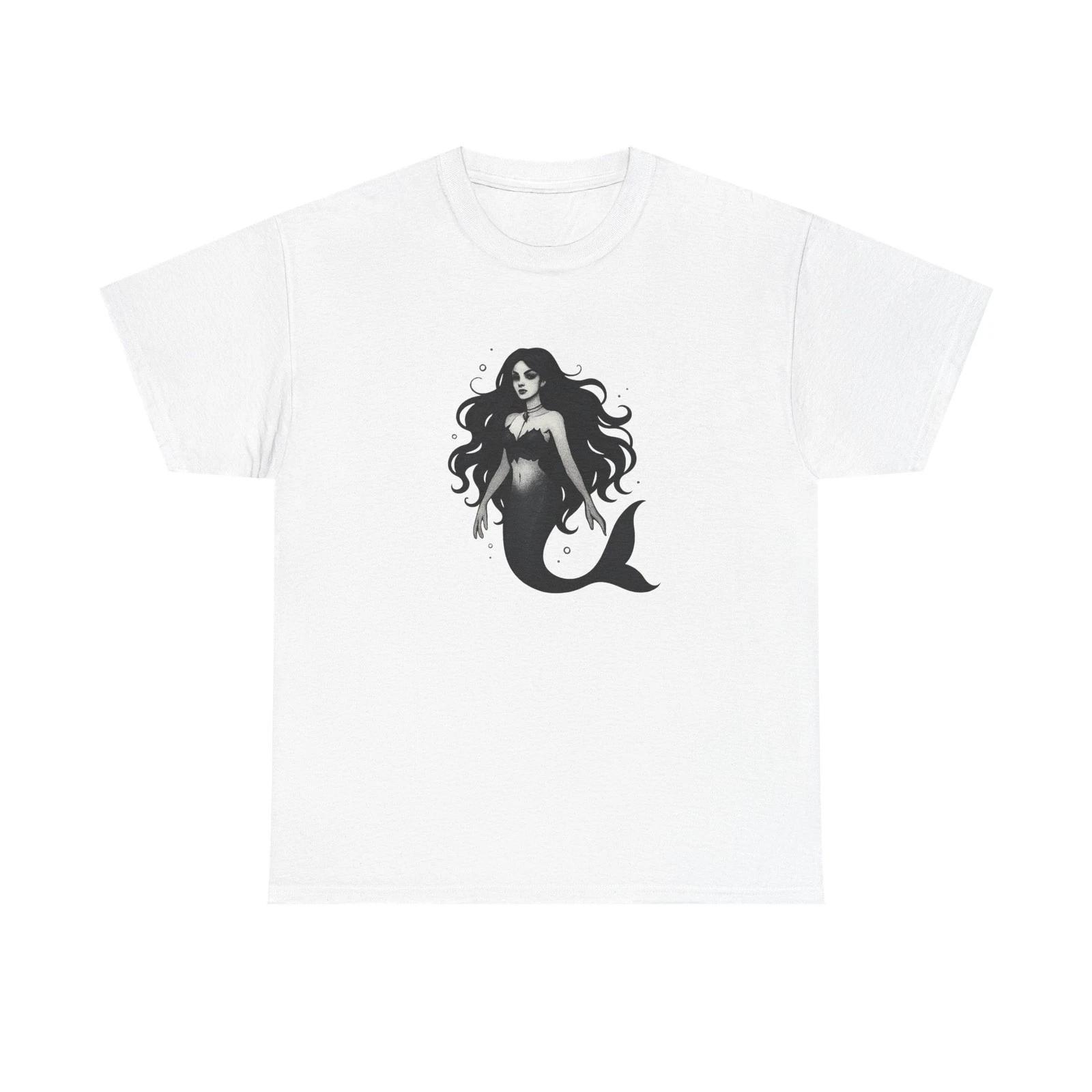 Unisex Adult T Shirt Mermaid Goth Siren Dark Fantasy L