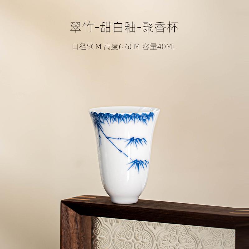 1pcs 50ml Ceramic Fragrance Cup Home Hand-painted Tea Cup Personal Tea Set Chinese Underglaze Colored Cups
