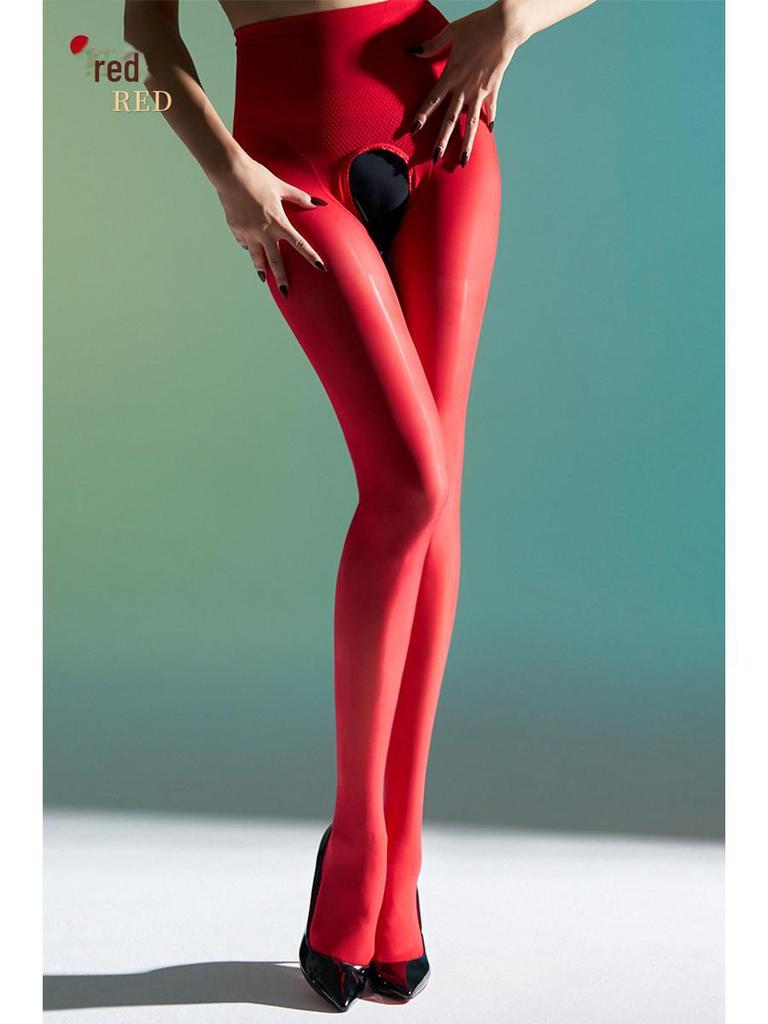 Damskie legginsy wyszczuplające Tall: Przedłużone, bezolejowe, cienkie czarne rajstopy na wiosnę i jesień 2024