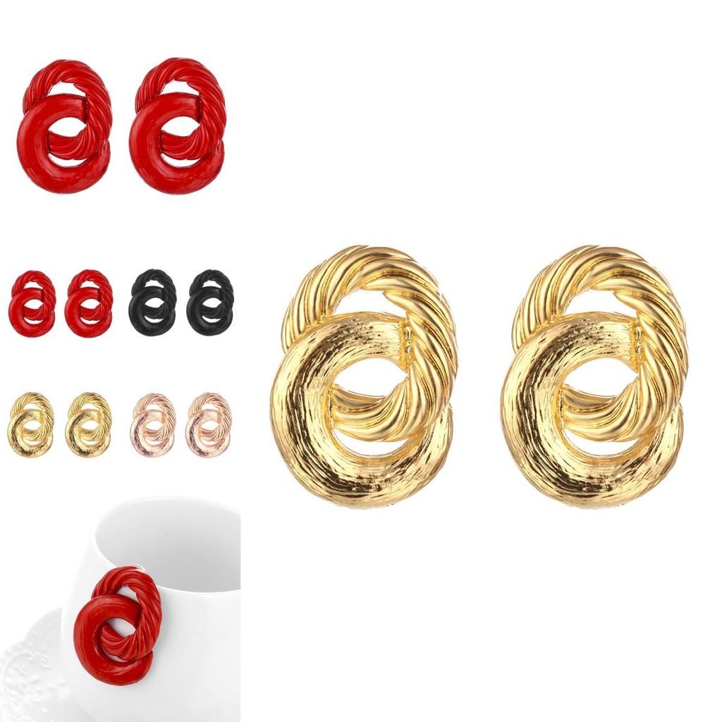 Stylish Geometric Alloy Hoop Earrings For Women Perfect For Any Occasion