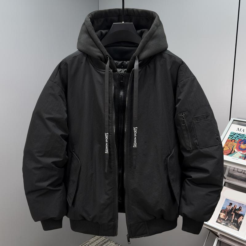 Übergröße 5XL-11XL Mode Winter Herrenmantel Kapuze Lässig Locker Dick Warm Übergroß Oberbekleidung Herrenjacken