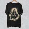 2026 Hot Virgin Mary Pattern Printed T-shirt for Spring_Summer Women's New Fashion Trend Top NeutralShort Sleeve Casual Clothing