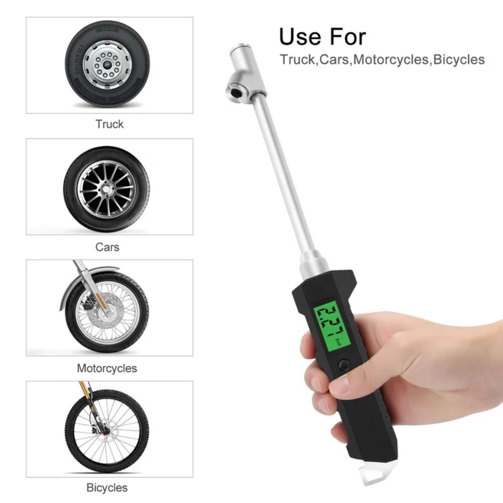 230 PSI Digital Tire Pressure Gauge Dual Head Stainless Steel for Off-road Vehicle LCD Flashlight CSL2018 gauge