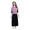 Women's 2 Piece Dress Set Pullover Hooded Drawstring Sweatshirts Midi Dress Lounge Sets Casual Fall Spring Outfits