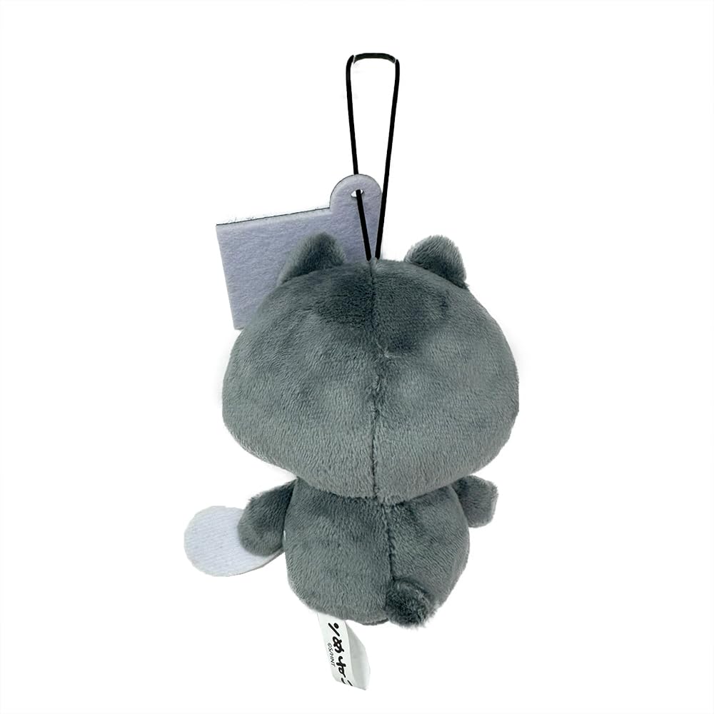 Nmeneko Scene Mascot 1 Mascot Plush Toy, Light Black, with Elastic Cord, Meneko Cat, Shirimoto Official Merchandise, Approx. 12cm (Light Black (Night