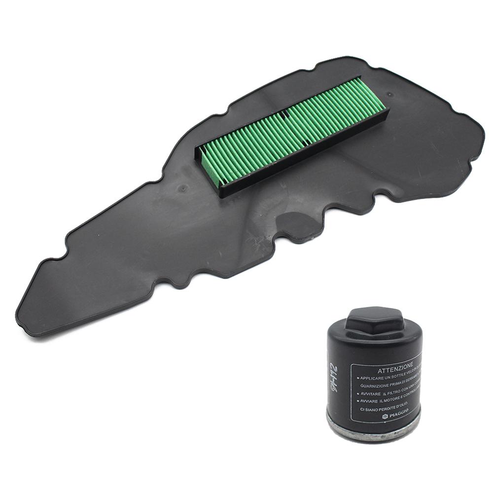 Motorcycle Oil Filtration Air Filter Set For PIAGGIO Medley 125 150 4T Ie ABS - APRILIA Sr Compact Gt