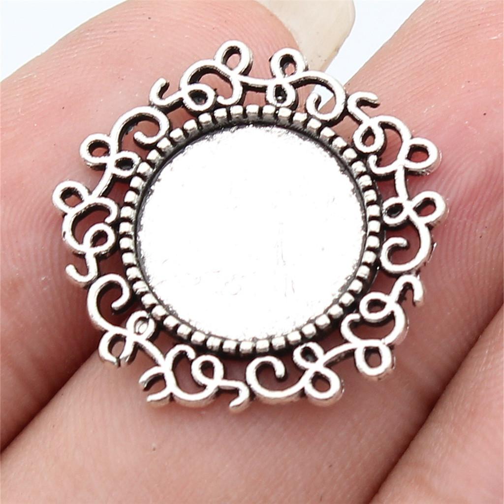 Accessories Parts Fit Round 8-15Mm Glass Cabochon Base Setting Tray Wedding Jewelry Findings QA016
