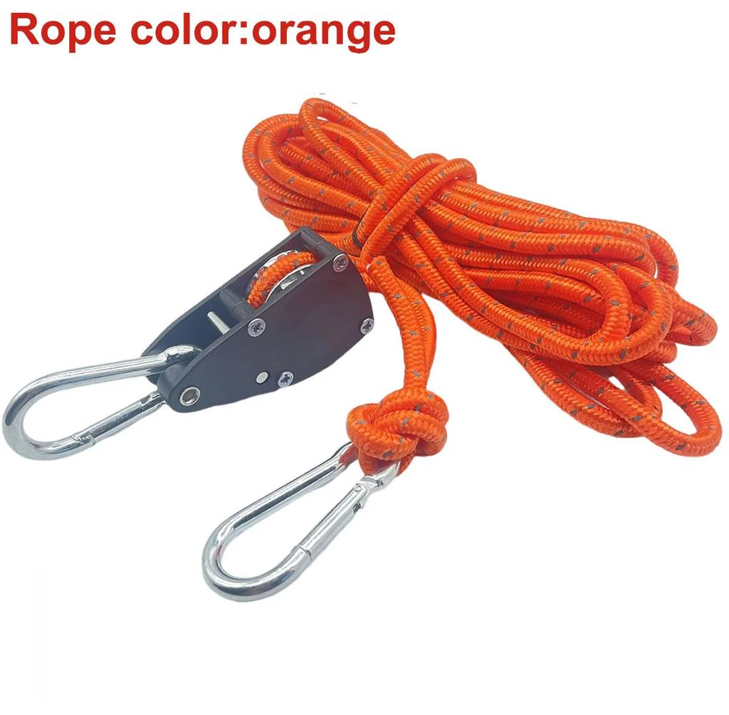 4mm tenda da campeggio corda riflettente tirante fissaggio corda del vento fibbia puleggia cricchetto tendalino gancio per corda