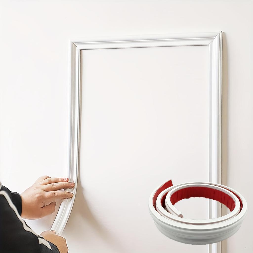 1PC 1m/39.37inch Wall Decoration Molding Trim, Flexible DIY Wall Trim for Wall Mirror Window Frame and Home Decoration