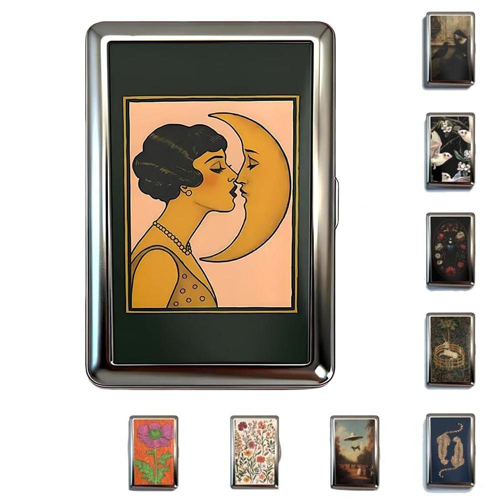 Vintage-Style Vintage Card Case Metal Material Easy Snap Metal Case Versatile Design Multi-function Cash Case ID Card Holder
