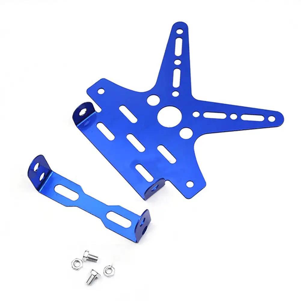 Electroplate Aluminum Alloy Motorcycle Rear License Plate Frame Motorbike Bracket Scooter Adjusted Number Plate Holde