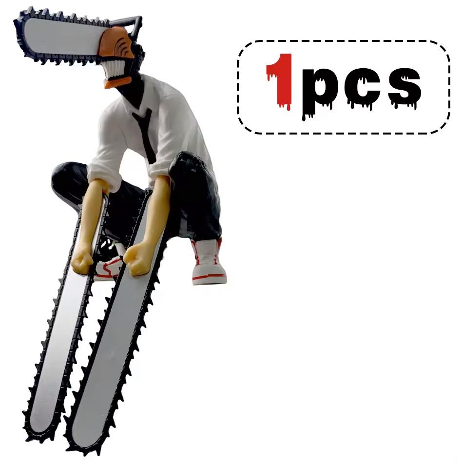 Original Chainsaw Man Anime Model Denji Action Figure PVC Chainsaw Man Noodle Stopper Figurine Adult Set Model Toy