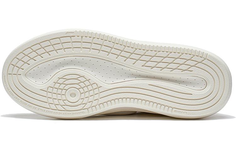 Li Ning Yun You C4D Textile, Synthetic Leather, Leather Low top Casual Shoes Men's Ecru AZGT089-4