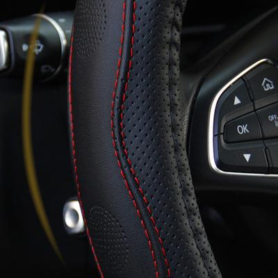 Housse de volant de voiture en cuir PU, bonne adhérence, accessoires de voiture 15" 37-38CM, antidérapant, respirant, accessoire automobile universel
