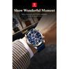 POEDAGAR Business Man Watch Waterproof Luminous Chronograph Date Original Watches for Men Leather Luxury Quartz Wristwatch