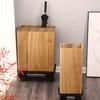 Luxury Solid Wood Umbrella Stand: Large-Capacity Hotel & Home Entryway Storage with Customizable Logo