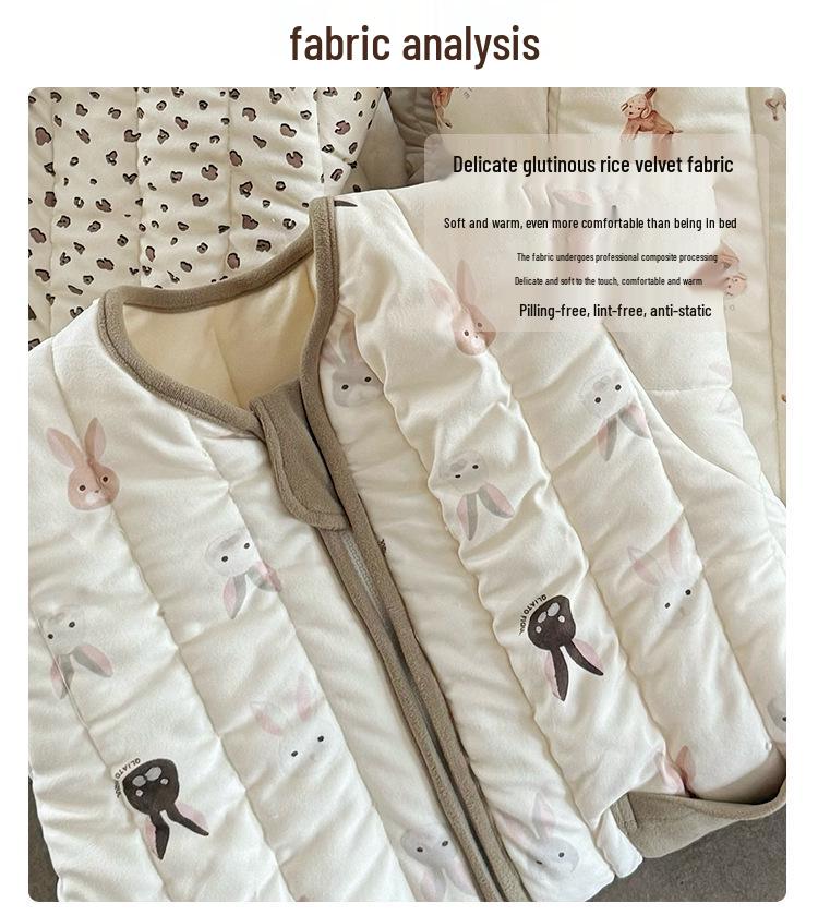 Quilted Cotton Baby Romper for Crawling Toddlers - Thick, Warm, Autumn/Winter Wear