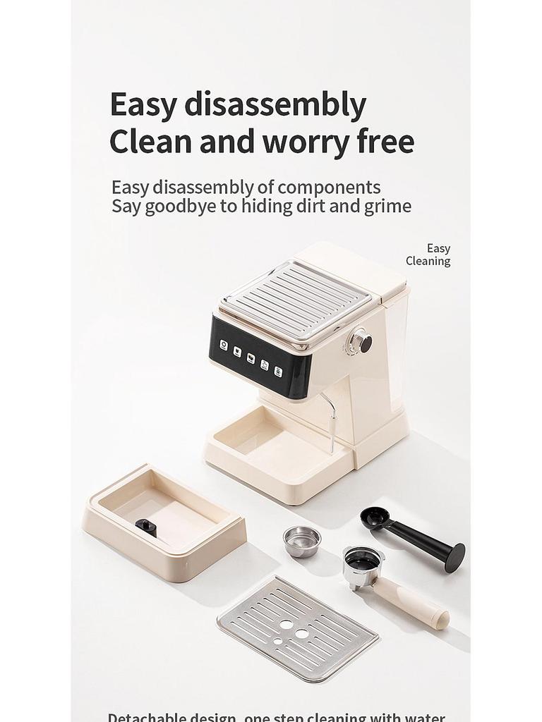 Nowy włoski półautomatyczny ekspres do kawy z ekstrakcją pod wysokim ciśnieniem i spieniaczem do mleka do użytku domowego