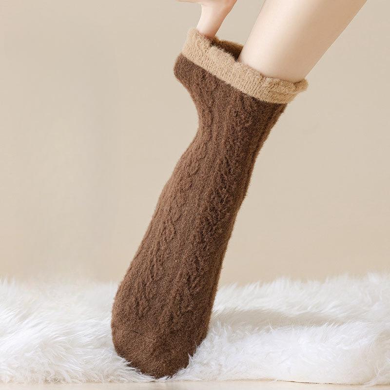 Australian Thick Fleece Socks for Women's Warmth, Fleece Thickening Mid-calf Socks, Winter Postpartum Socks, Autumn and Winter Trends After Childbirth