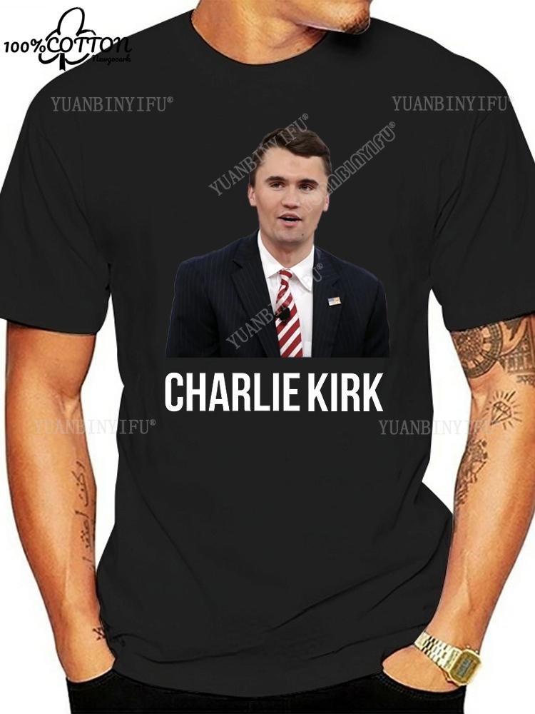 Heißer Stil Lässig FREEDOM Charlie Kirk Bedrucktes T-Shirt Locker 100% Baumwolle Freizeit Unisex Shirt Heißes Produkt S-6XL