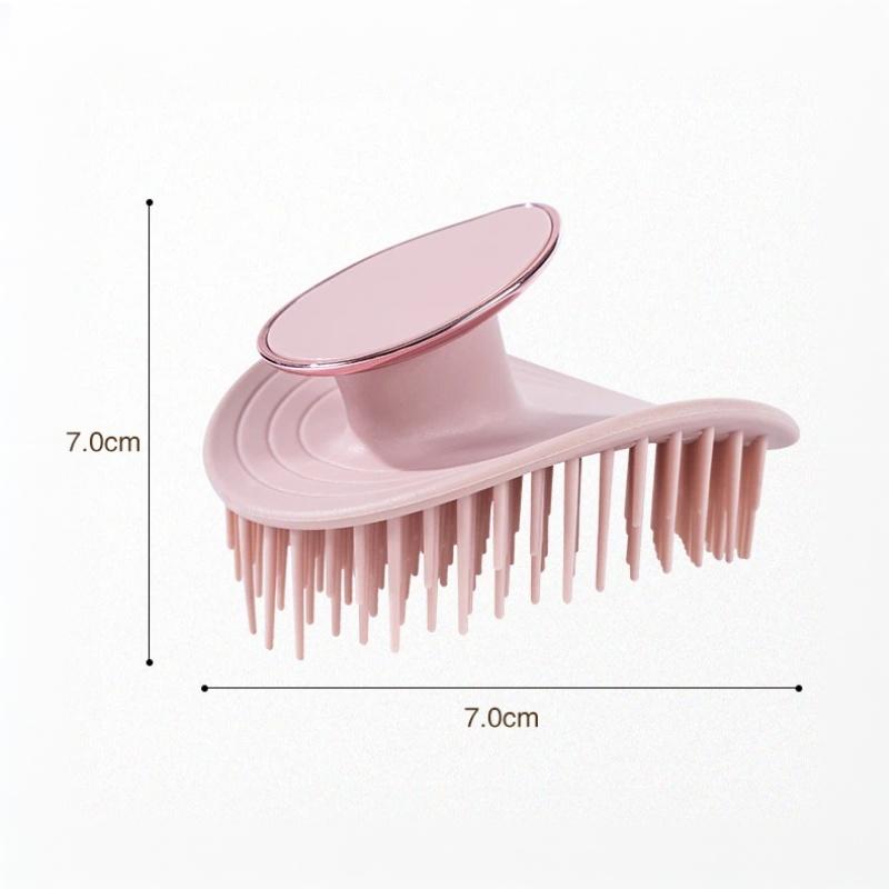 1Pcs Home Hair Washing Tool Leaf Hair Wash Massage Brush Scalp Cleansing Massage Shampoo Comb Hair Brush