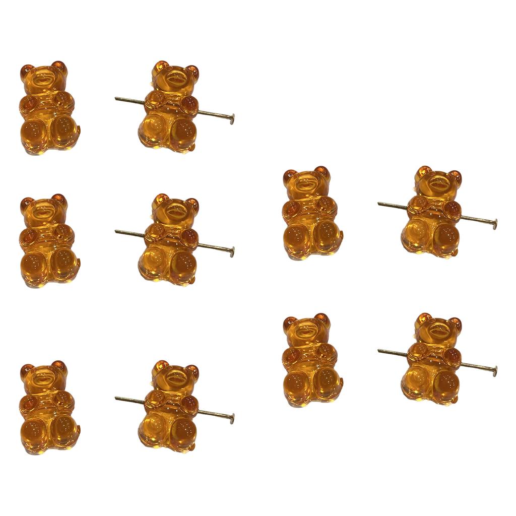 Set of 10 DIY Jewelry Supplies Bear Pendants Bear Jewelry Making Part Acrylic Material for DIY Bracelet Bangle Necklaces