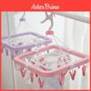 Portable Plastic Baby Clothes Drying Rack With Multiple Clips Ideal For Socks And Underwear