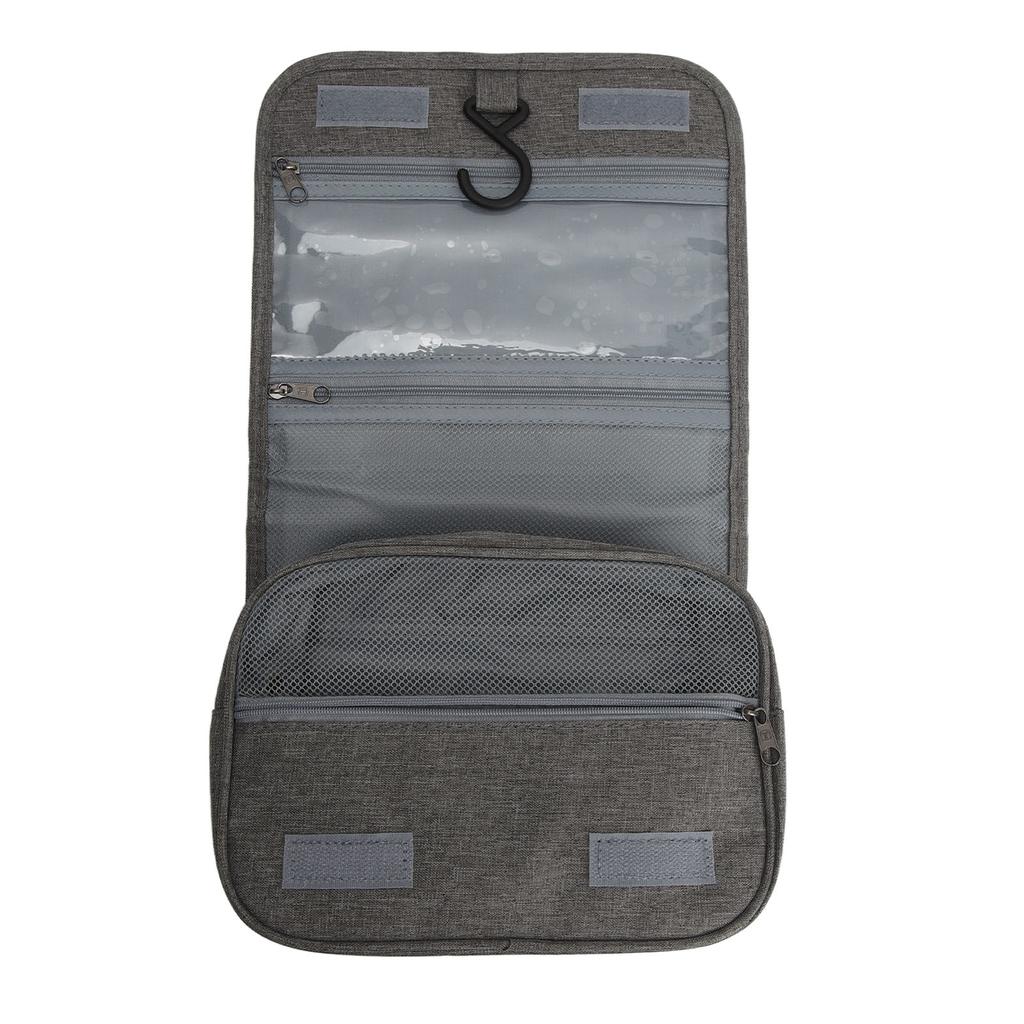 Men Business Foldable Travel Toiletry Bag Large Capacity Waterproof Hanging Toiletry Bag Grey