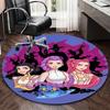 1pc Anime Cartoon Design Round Carpet Office Chair Mat, NonSlip Rug for Home Decor
