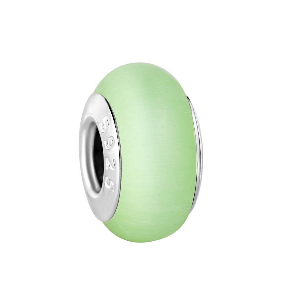 Trendy Copper Colorful Matte Murano Charm Fit Original Bracelet Cute Footprint Glass Beads Women Necklace Jewelry