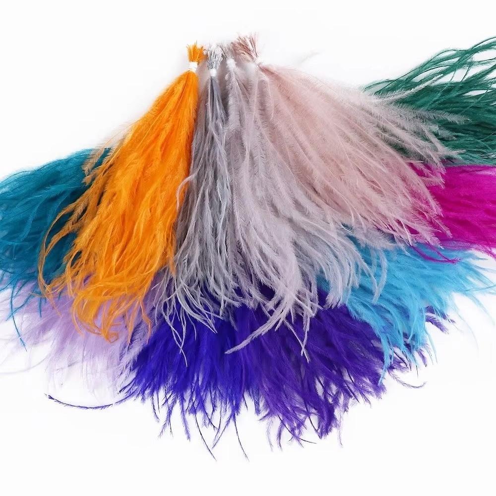 100Pcs Sewing Costuming Ostrich Feathers DIY Feathers Trim Loose Plumas Decorativas for Halloween