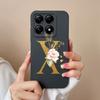 Liquid Soft Silicone Bumper For Xiaomi 14T Pro 5G 14 T Cover Pretty 26 Flower Letters Cases Anti Drop Housing Phone Shell Fundas
