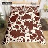 Cowhide Duvet Cover Set King Size Patchwork Cow Fur Print Farm Animal Bedding Set Microfiber Western Farmhouse Style Quilt Cover