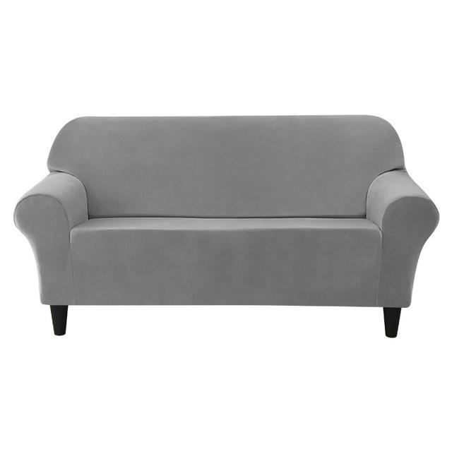 European Appearance Style Sofa Cover For Living Room Area Spandex Stretch Plush Armchair Couch Covers Home Decor Solid Colour Furniture Protector