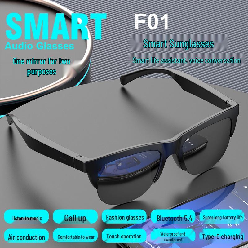 F01 Bluetooth Smart Sunglasses: Polarized Glasses for Music, Calls, and Cycling
