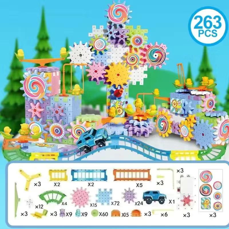 Kids' Electric Building Blocks Set: Educational Gears & Large Particles for Boys and Girls