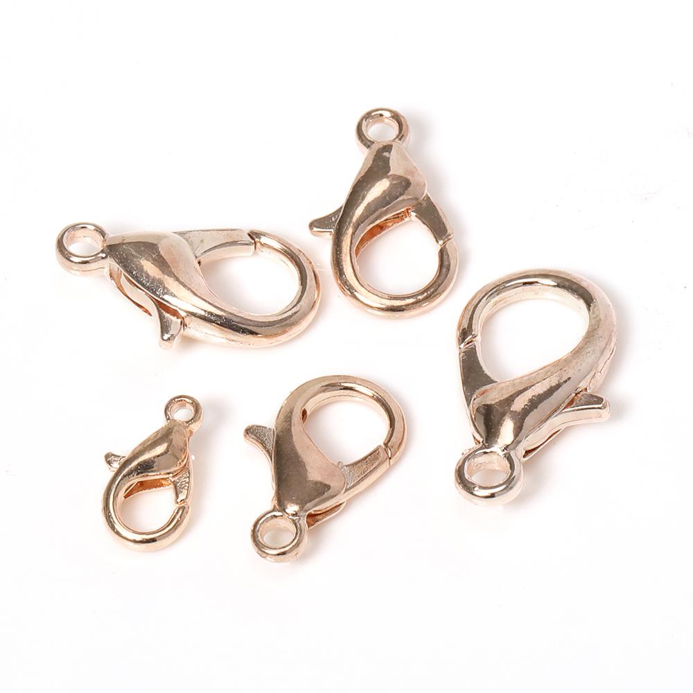 

50pcs 100pcs 200pcs Lobster Clasps Jewelry Making Materials Hooks Chain Closure DIY Accessories Supplies For Bracelets Necklaces 12mm 50pcs