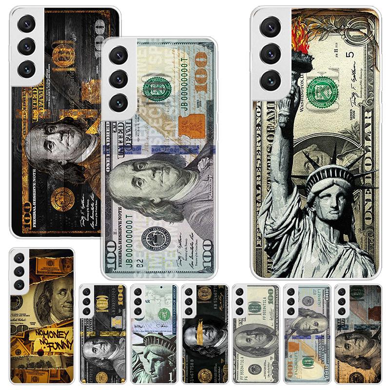 Banknote Dollar Cash Money Print Soft Case for Samsung Galaxy S25 S24 S23 S22 Ultra S21 Plus S20 FE Phone Shell S10 + Pattern Co