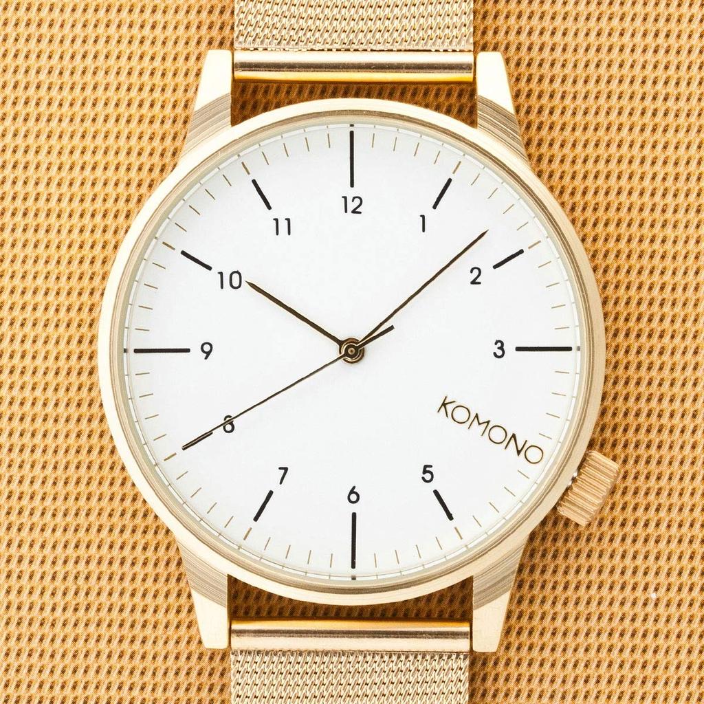 Authorized Dealer Komono Watch Unisex Winston Royal Gold White 42mm [KOMONO] Men's KOM-W2358 [WINSTON]