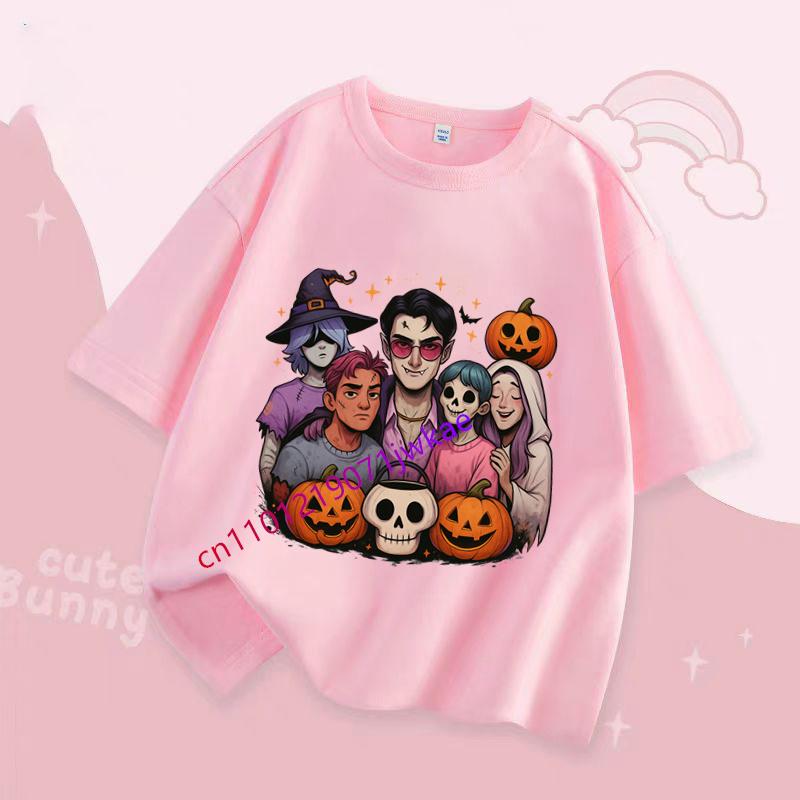 Dětské Hallowmas Oblečení s krátkým rukávem Dárek KPop Tričko Lovci démonů pro děti Kreslené tričko Top Bílé Kulatý výstřih Oblečení