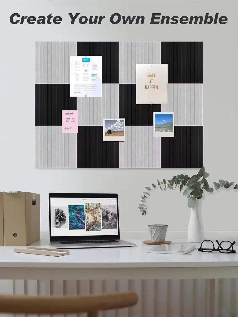 Striped Polyester Sound Absorption Board for Office, Cinema, or Piano Room