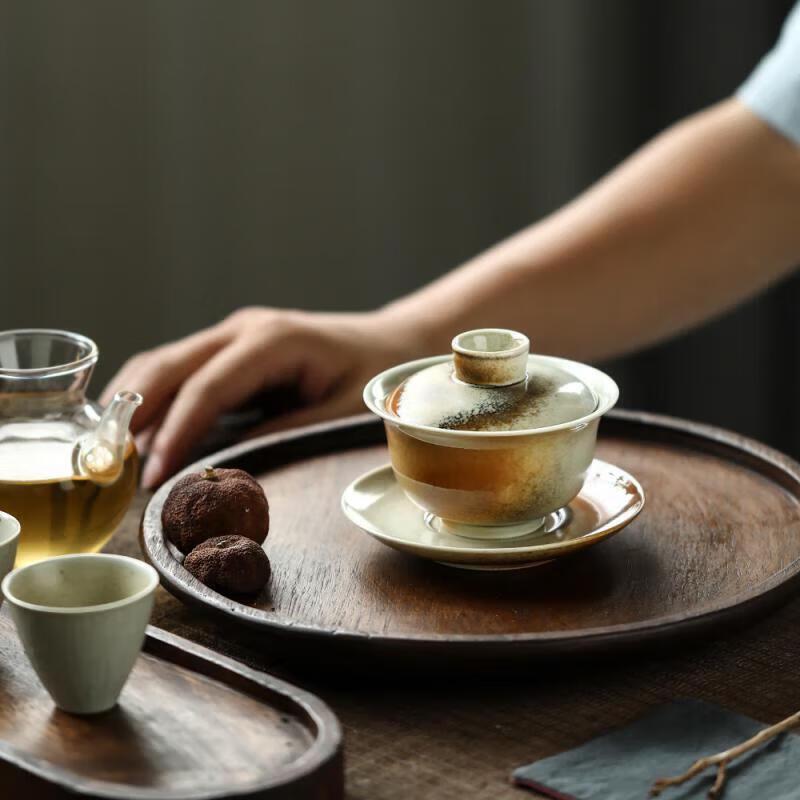 Chinese Wood-Fired Kiln-Glazed Gaiwan