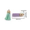 20pcs/lot 38mm Tassel Vintage Leather Tassels Fringe Pendant For DIY Keychain Jewelry Making Supplies Charms Accessories