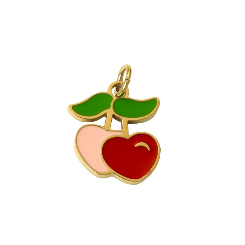 Summer On The New National Tide Does Not Fade Niche Dripping Oil Strawberry Necklace Accessories Diy Design Pendant Girl