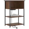 Nightstand Brown Oak Look 55 X 31 X 76 Cm Engineered Wood