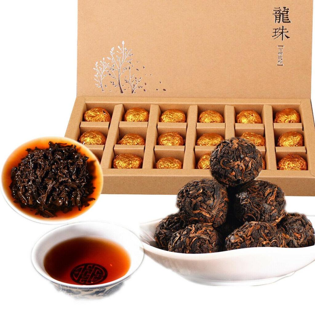 220g gekookte Puer-thee Handgemaakte Dragon Ball-cadeauthee Rijpe Pu erh-thee Oude boomthee