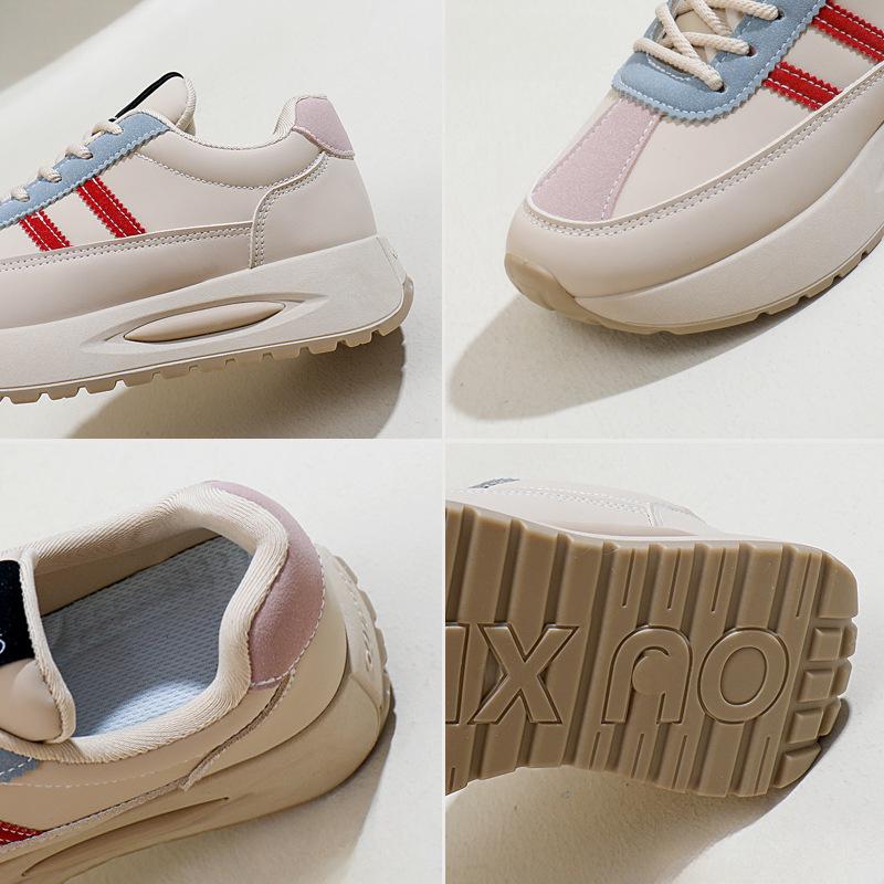 Síťované nízké boty táta Dámské Podzimní Novinka Prodyšné Studentské Sportovní Výška Zvyšování Volný čas