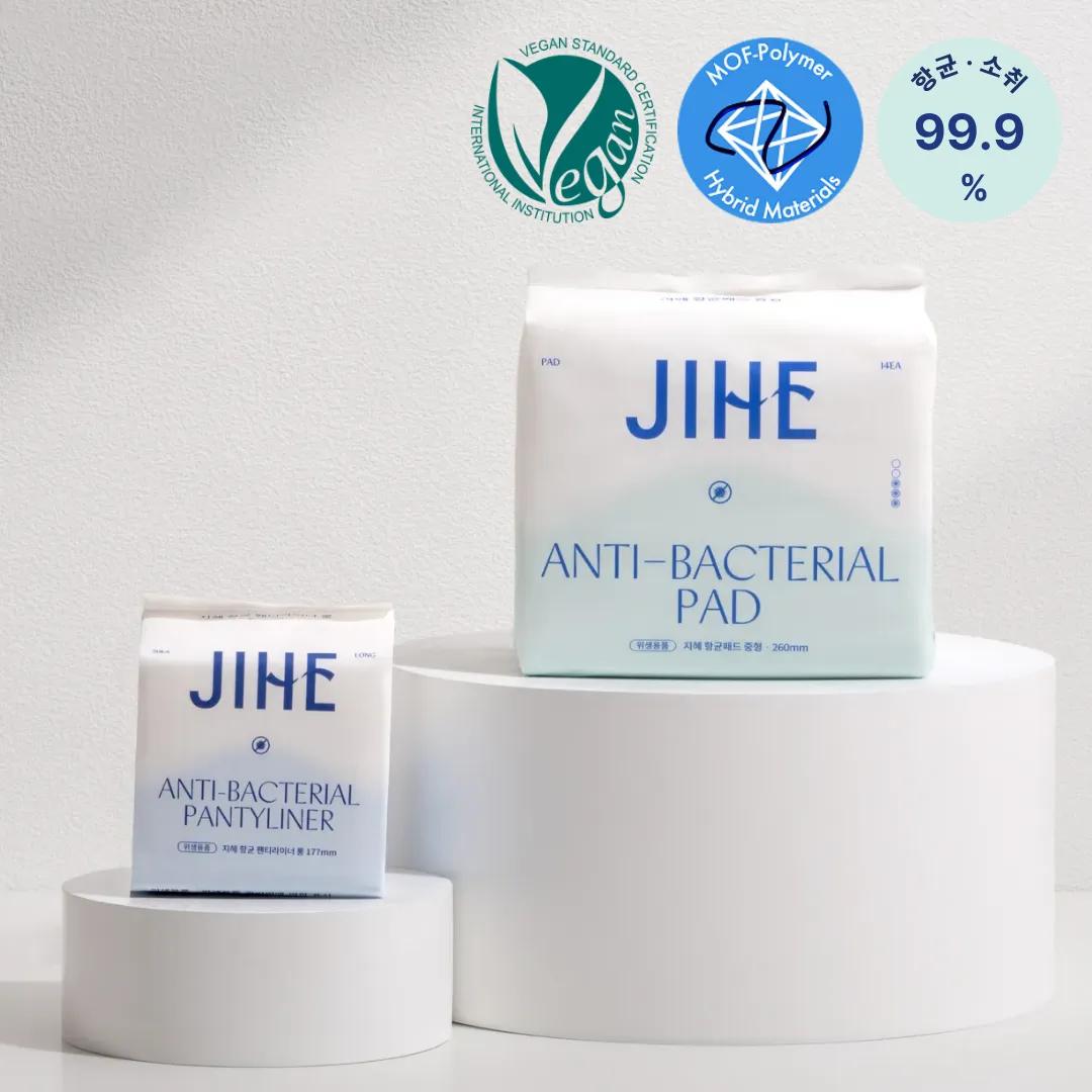 JIHE Anti-Bacterial Sanitary Pads (Medium/Long Liner) Long Liner 20P