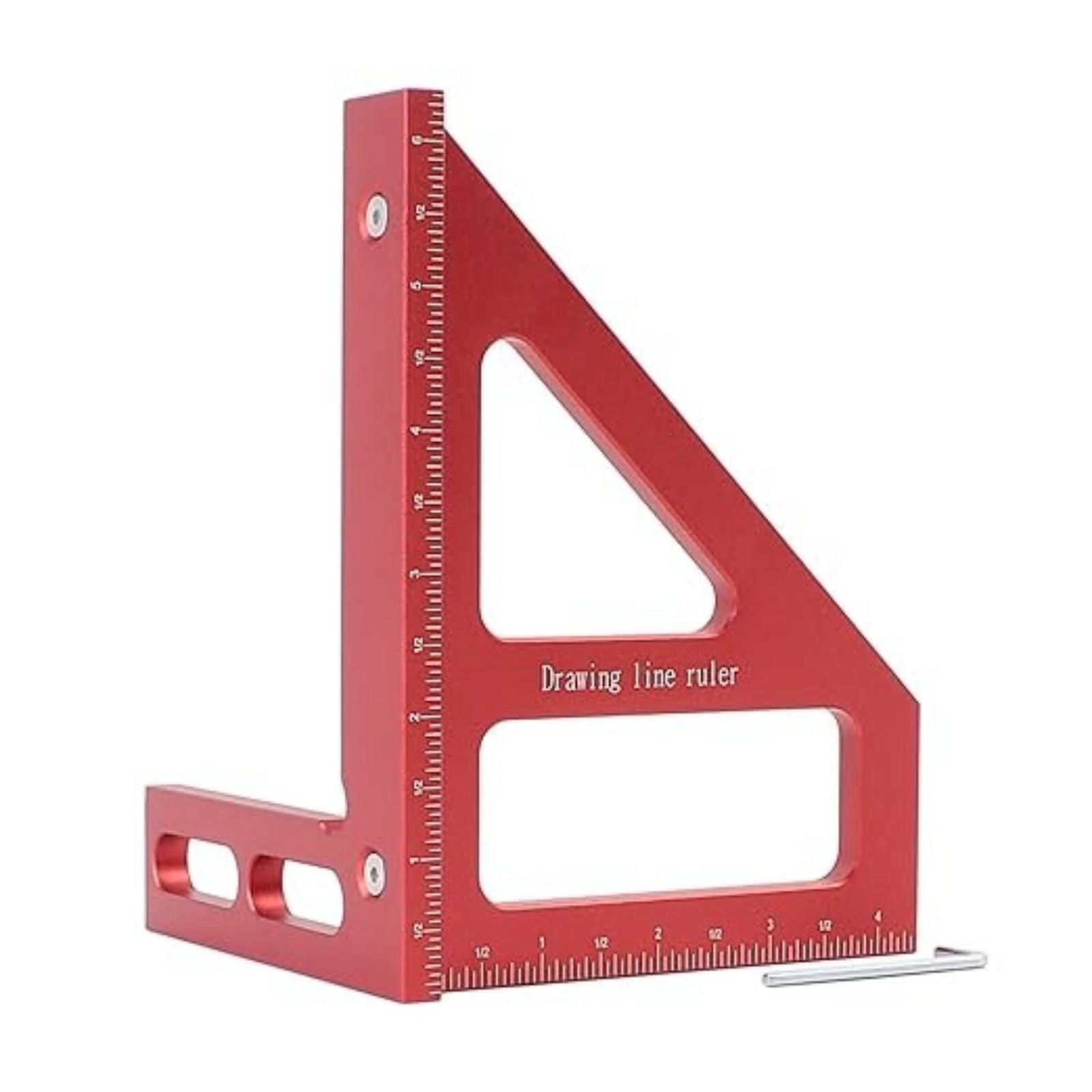 

6 3D Multi-Angle Measuring Ruler,45/90 Degree Aluminum Alloy Woodworking Square Protractor,Drawing Line,Miter Ruler High Precision Layout Me One Size